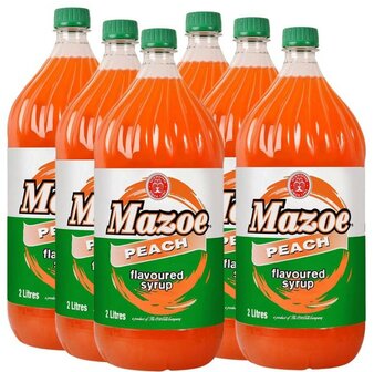 Schweppes Mazoe Peach Flavour  (Zim)  6x2L