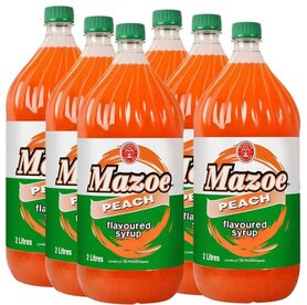 Schweppes Mazoe Peach Flavour  (Zim)  6x2L